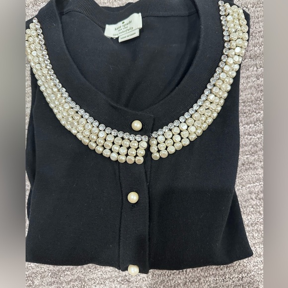 Kate Spade pearls and jewels 3/4 sleeve cardigan - Picture 6 of 7